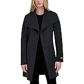 Tahari Women's Peacoat Wool Blend Lapel Collar Trench Coat