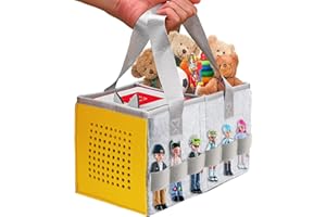 ThxYour Upgraded Storage Case for Toniebox Starter Set and Tonies Figurines, Premium Folding Bag Can Hold 30-40 Tonies Figures Characters, Carrying Case (Yellow)