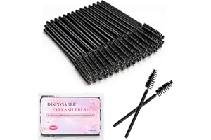 Aujzoo 40 pcs Black Eyelash brush, Eyebrow brush, Makeup Kit, eyebrow brush,Castor Oil Brush Cosmetic Makeup Tools