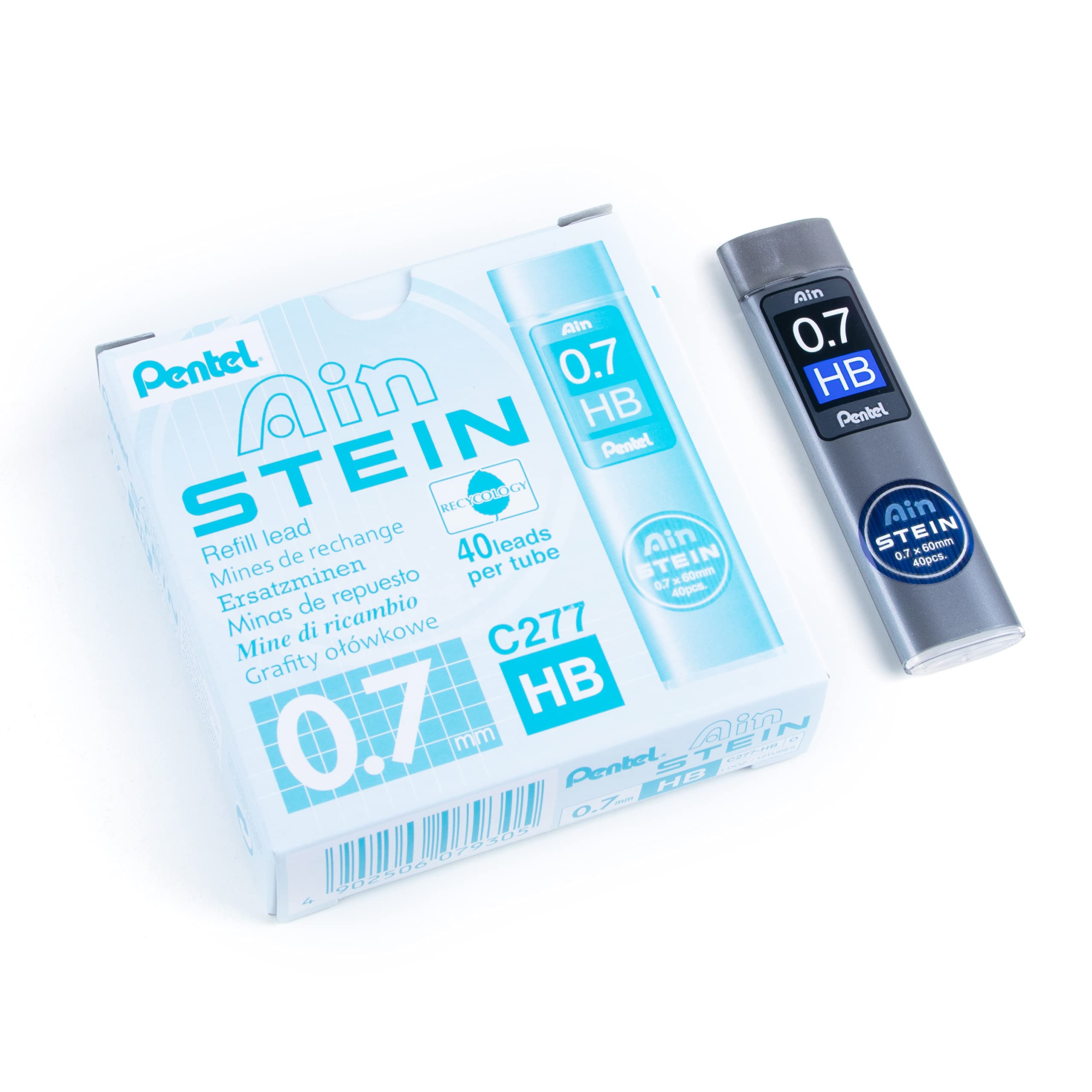 Pentel Ain Stein HB Grade Refill Lead, 0.7 mm - Pack of 12