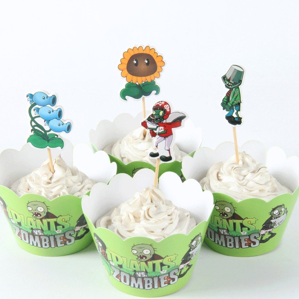 Galleon 24pc Plants Vs Zombies Garden Warfare Cupcake Toppers