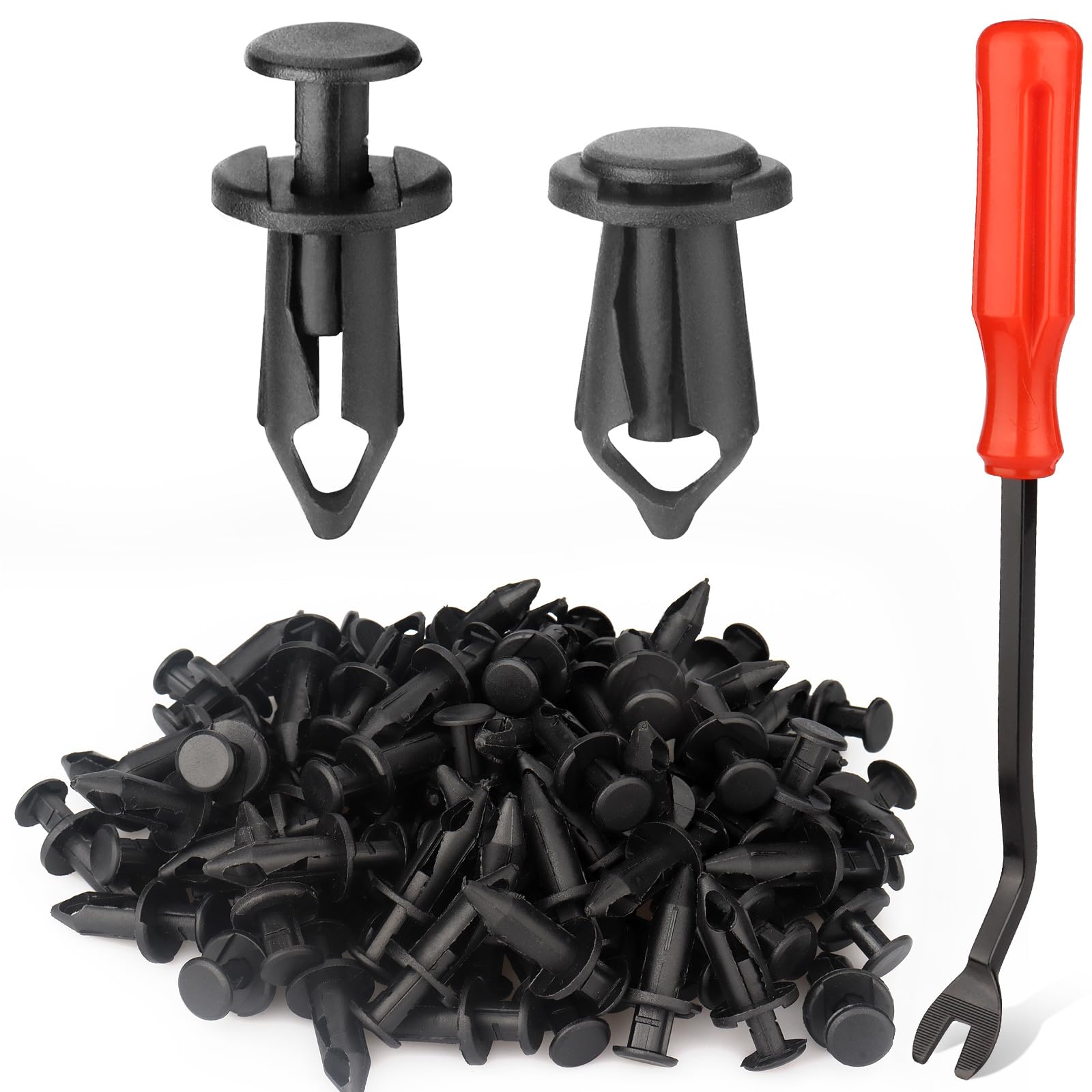 Photo 1 of 100PCS Nylon Body Fastener Rivets, Mudguard Clip Body Rivet Replacement Parts, Suitable for Multiple Models Such as ATV, UTV, Honda, etc