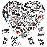 50 Pack Pcs Schnauzer Stickers for Water Bottles Waterproof Vinyl Laptop Luggage Scrapbooking Funny Cute Dog Sticker Packs Bulk Set Adults Teens Women Kids Aesthetic Small Decals