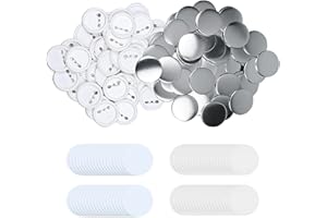Yaegoo 300 PCS Button Making Supplies 100 Sets Round Badge Button Parts for Button Make Machine 58mm/2.28inch