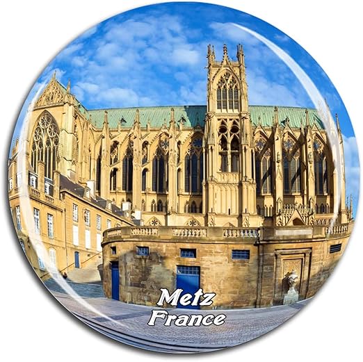 Amazon Co Jp Weekino フランスメス大聖堂冷蔵庫マグネット3dクリスタルガラス観光都市旅行お土産コレクションギフト強い冷蔵庫ステッカー ホーム キッチン