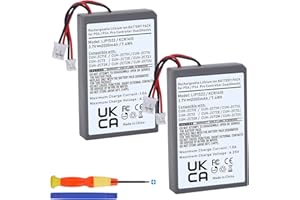 Tectra PS4 Batteries, 2-Pack LIP1522 Battery for Sony PlayStation 4 PS4 and PS4 pro Dualshock 4 CUH-ZCT1E CUH-ZCT1H CUH-ZCT1U