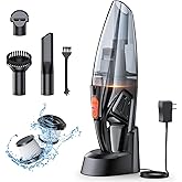 Otemly Handheld Vacuum Cordless Rechargeable 9KPA - [2H Fast Charging Dock] Portable Car Vacuum Cleaner High Power Suction with LED Light, 2 HEPA Filters, Dust Busters Wet Dry for Home/Car/Office/Pet