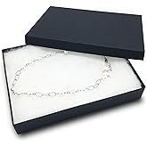 TheDisplayGuys - 25-Pack #65 Cotton Filled Cardboard Paper Jewelry Boxes Gift Case - Matte Black (6.2" x 5.2" x 1.1") - for Shipping or Storage