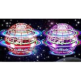 Vantexi Flying Orb Ball Toy,2025 Upgraded Parachute LED,Magic Hand Controlled Flying Gravity Ball,Cosmic Globe Boomerang,Cool Christmas Birthday Gift for 6 7 8 9 10+ Year Old Boys Girls-Red & Purple