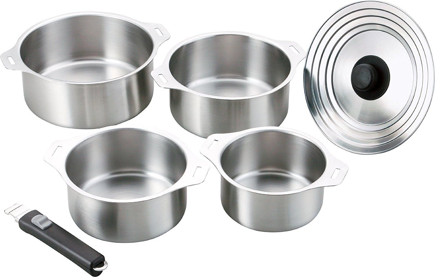 Amazon Co Jp 和平フレイズ 鍋 4点セット 燕三 Ih対応 ハンドル着脱式 Em ホーム キッチン