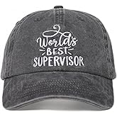 InnoBeta Supervisor Gifts, Cap for Women Men for Christmas, Birthday, Adjustable Embroidered Baseball Hat (Grey)