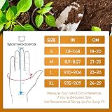 WESTWOOD FOX Leather Gardening Gloves Long Forearm Protection Yellow M view 7