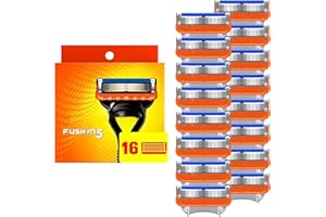 INKMIN 16 Count Razor Blade Shaving Razor Blade Refills for Fusion 5, a More Comfortable Shave for Men, New Version