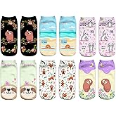 Benefeet Sox Funny Ankle Socks Cute Novelty No Show Animal Fruit Flower Cartoon Colorful Graphic Low Cut Socks for Women Girl