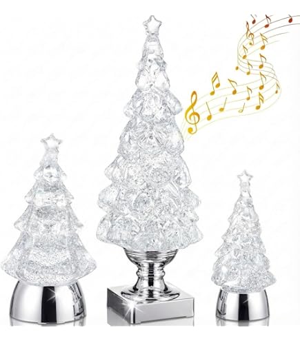 Roman Lite Glit-Dome Frost-Tree Silver Town BO non incluso