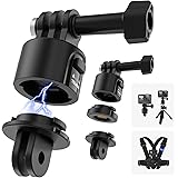 TELESIN Mount Adapter Base for GoPro Accessories, Quick Release Magnetic Camera Tripod Mounts for Insta360 DJI Action Osmo Po