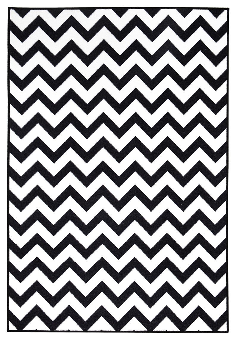 onloom Moderner Teppich in Schwarz-Weiß, Designerteppich in 3 Motiven