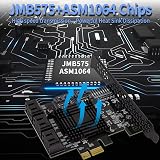 ACTIMED 8-Port SATA 3.0 PCIe Controller Card w/ Low Profile Bracket for SSD HDD view 7