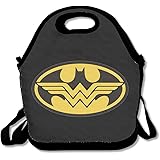 SuperWW Batman And Wonder Women Lunch Bag Tote Handbag