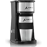 Adir Single Serve Coffee Maker - Mini Coffee Maker, Personal Coffee Maker with 15 oz. Grab & Go Travel Mug Coffee…