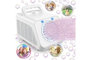 Hapitoys Bubble Machine, Automatic Bubble Blower with 15000+ Bubbles Per Minute, Portable Bubble Machine for Kids and Toddler