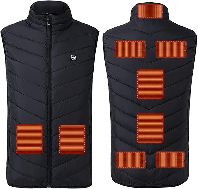 Heated Vest,S6XL Men/Women Heating Clothing Vests USB Charging