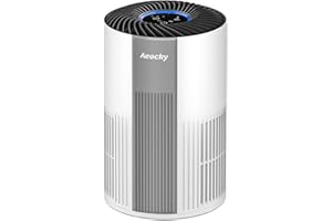 With Year Change 5-in-1 Washable Filter, AEOCKY H13 HEPA Air Purifier for Home Bedroom Dorm, Portable Air Cleaner, Quiet as Pink Noise, Aroma Box, for Pollen Smoke Dust Pet Dander Odor Office Desktop
