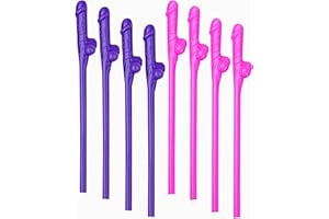 OSTRIL Party Penis Straws Pack 12pcs Bachelorette Party Straws for Adults Penis Party Supplies