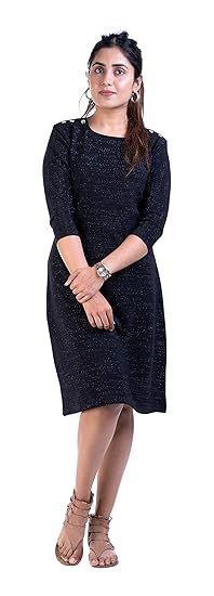 Buy Angelete Full Sleeves Black One Piece Dress For Girls And Women At Amazon In