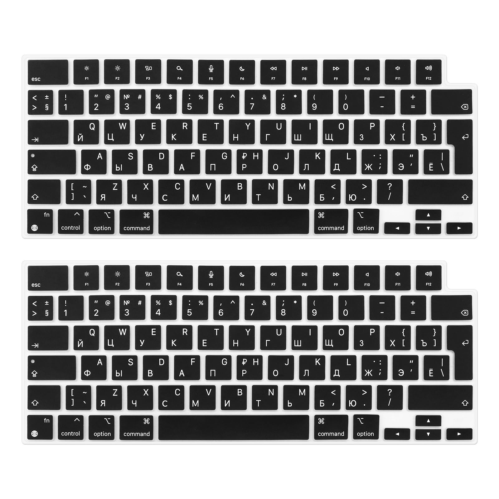 EMSea 2Pcs Russian Keyboard Membrane Compatible with Apple Notebook Pros 2021 A2442/A2485 Language Silicone Keyboard Cover Keyboard Protector