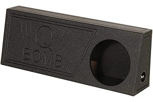 Q Power QBomb Single 12 Inch Vented Subwoofer Sub Box with Black Bedliner Spray