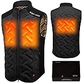 RIDEIRON Heated Vest for Men Lightweight Heating Vest Mens Outerwear for Winter Cycling Hiking Fishing Hunting-No Battery