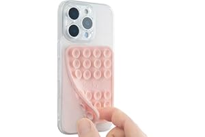 Sucky Double Sided Suction Phone Octo Cup Buddy Mount - Anti-Slip Holder, Hands-Free Phone Accessory for iPhone and Android - Sticky Grip for Selfies, Videos - Chalk Pink