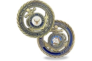 JOYGULLS USA Navy Core Values Challenge Coin Collector's Medallion