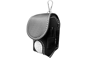 Golf Ball Waist Bag, Lightweight Golf Ball Case Waist Holder Bag, Leather Golf Bag, Golf Ball Storage Pocket Golf Tee Bag Uti