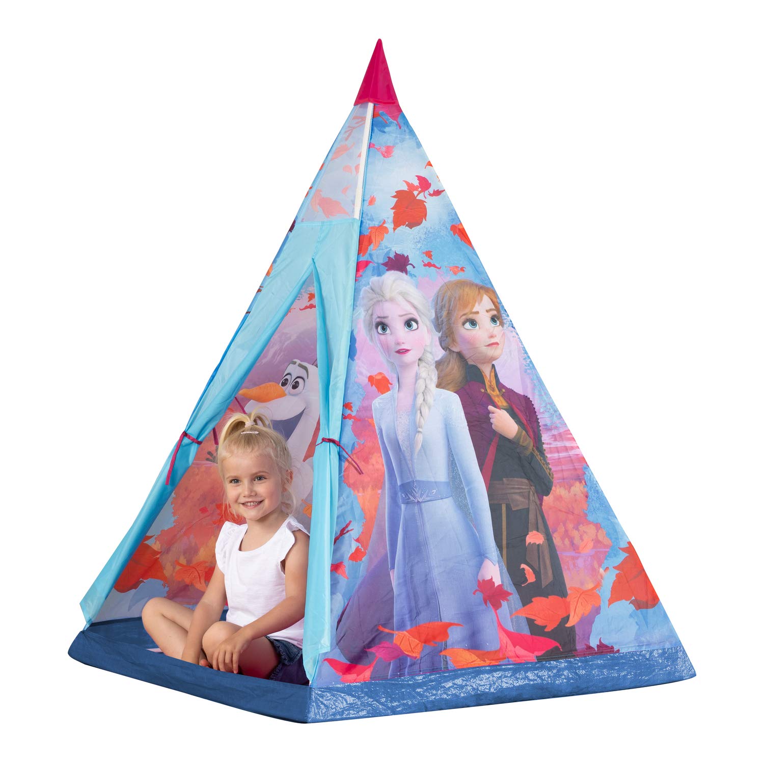 John 75107A Plastic Poles Disney Frozen Teepee Play Tent, Children's Tent, Playhouse with Frozen 2 Motif, Purple, 100 x 100 x 140 cm — image 1