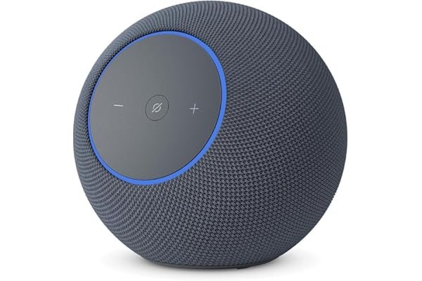 Amazon Echo Studio (Geração mais recente), com design compacto, áudio espacial imersivo e Dolby Atmos, Cor Grafite