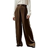 LilySilk 30 Momme 100% Mulberry Silk Pants for Women Staight High Waist Wide Leg Trousers for Business