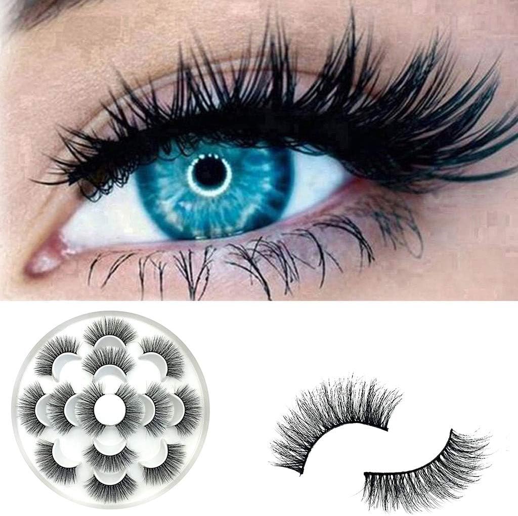 Nourich Most Fashionable 6D Vivid Long Fake Eyelashes，Women Girl's No Glue Reusable Full Eye Dual Magnetic False Eyelashes Set