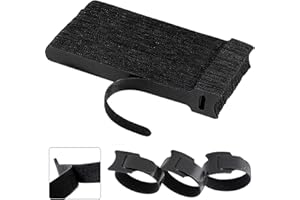 California JOS 60 PCS 6 Inches Reusable Cable Ties, Adjustable Cord Straps, Cable Organizer, Cord Wrap and Hook Loop Cords Management - Black