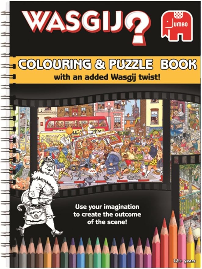 Wasgij Colouring and Puzzle Book (Black) Amazon.co.uk Toys & Games