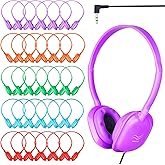 MENGLALA Classroom Kids Headphones Bulk 20 Pack Class Set of Headphones for Students Children Boys Girls Teen and Adult (5 Colors)
