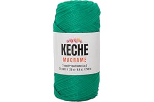 KECHE Macrame Cord | Macrame Supplies 3mm Polyester Macrame Rope Yarn for Table Runner Wall Décor Plant Hanging 131 Yards - Eucalyptus