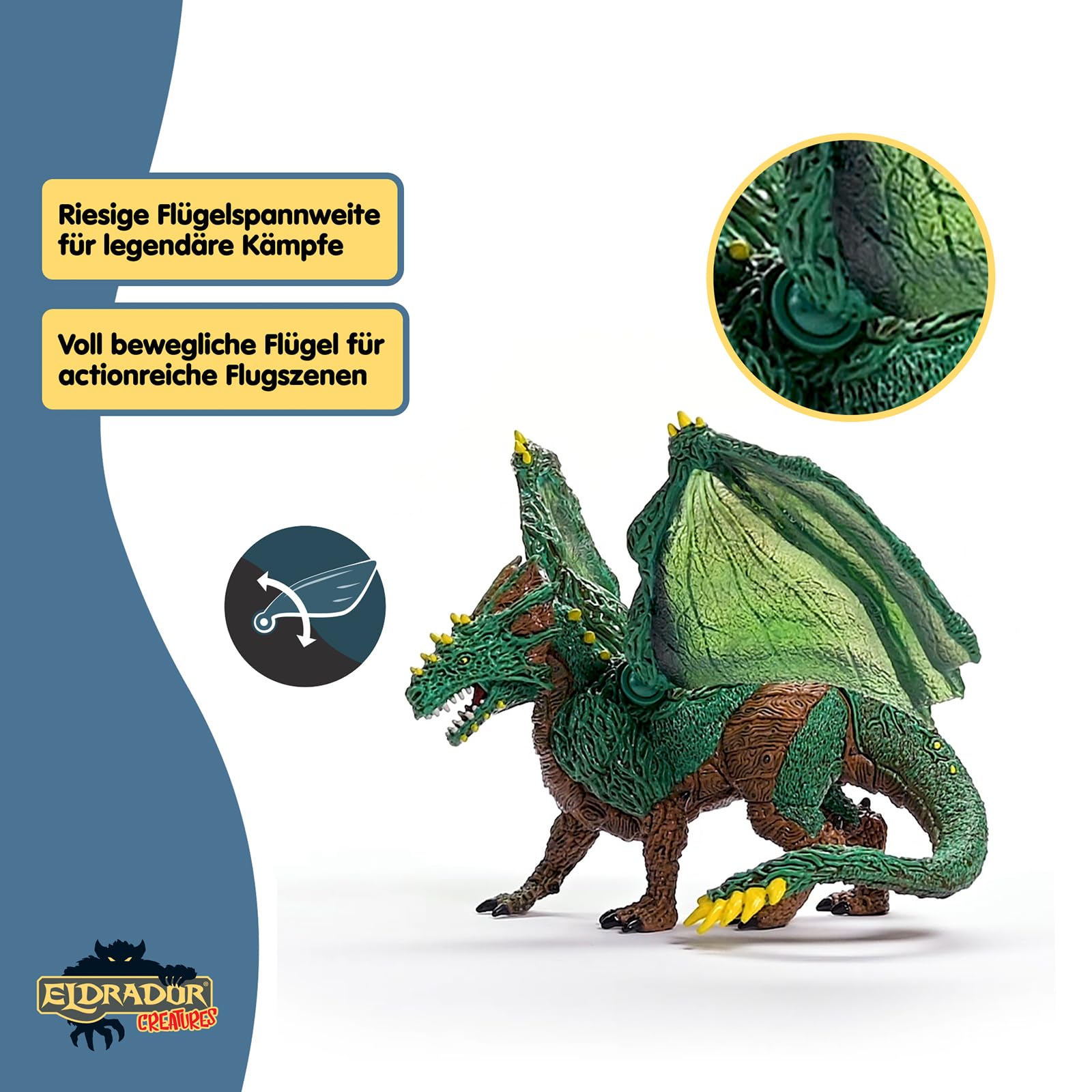 SCHLEICH ELDRADOR Creatures | Dschungeldrache 70791 | detailgetreue Monster Spielfigur mit beweglichen Flügeln | tolles Geschenk für Mädchen und Jungen | Spielzeug ab 7 Jahren | 28 x 17 x 11 cm 5