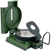 Brunton H-3 Military Lensatic Compass, Tritium Illuminated, Aluminum, 5.7 inch Open Length