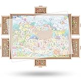 ALL4JIG 2000 Pieces Rotating Puzzle Board with 6