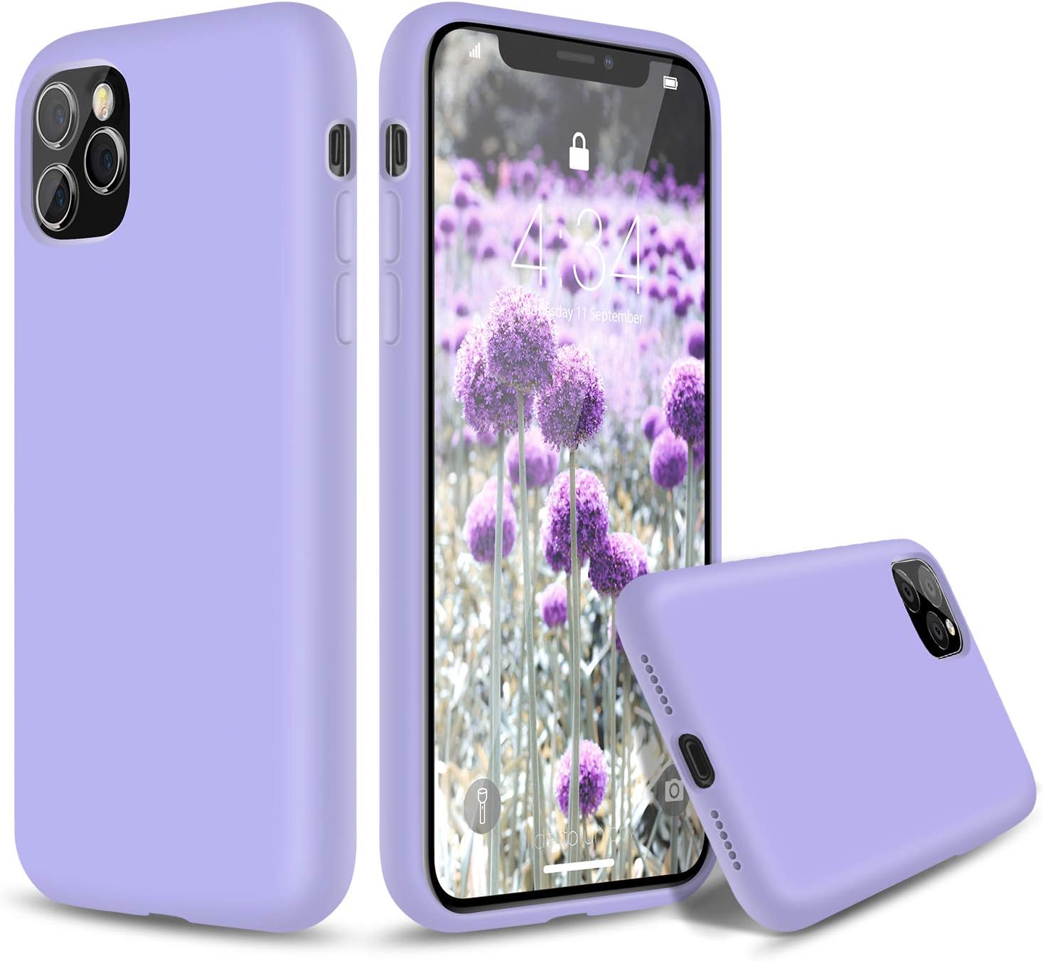 abitku iPhone 11 Pro Max Case Silicone，Liquid Silicone Gel Rubber Shockproof Protective Case Cover (Full Body Case with Microfiber Lining) Compatible with iPhone 11 Pro MAX 6.5" Clove Purple