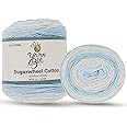Yarn Bee 3 - Light Cotton Yarn Skein 335 Yards for Crocheting & Knitting Craft Supplies for Blankets, Hats, & More, Harbor Wish