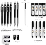 Nicpro 6 PCS Art Mechanical Pencils Set 0.3 0.5 0.7 0.9 mm with 2mm Lead Holders view 5