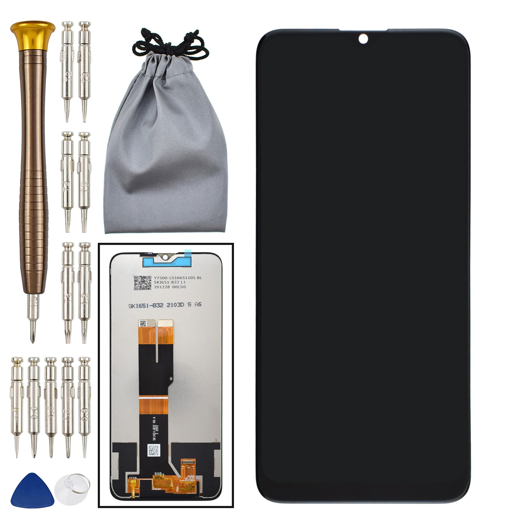 Double Sure Full LCD Display Touch Digitizer Screen Replacement for Nokia G10 Black TA-1334 TA-1351 TA-1346 TA-1338 G20